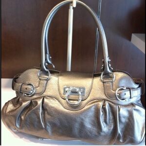 Salvatore Ferragamo Silver Shoulder Bag